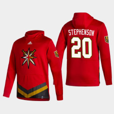 Men's Vegas Golden Knights Chandler Stephenson #20 2021 Reverse Retro Authentic Pullover Special Edition Red Hoodie