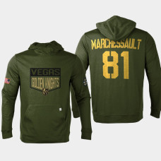 Jonathan Marchessault Vegas Golden Knights 2022 Salute to Service Levelwear #81 Men's Pullover Hoodie Olive