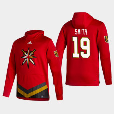 Men's Vegas Golden Knights Reilly Smith #19 2021 Reverse Retro Authentic Pullover Special Edition Red Hoodie