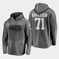 Men's Vegas Golden Knights William Karlsson #71 2021 Lake Tahoe Outdoor Games Locker Room Charcoal Hoodie