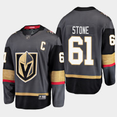 Men Vegas Golden Knights Mark Stone #61 Home Captain Black Jersey - With 2023 Stanley Cup Patch
