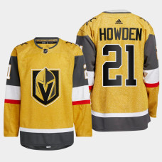 Brett Howden #21 Vegas Golden Knights Gold Jersey Home Authentic - With 2023 Stanley Cup Patch