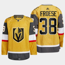 Byron Froese #38 Vegas Golden Knights Gold Jersey Home Authentic - With 2023 Stanley Cup Patch