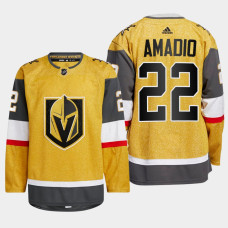 Michael Amadio #22 Vegas Golden Knights Gold Jersey Home Authentic - With 2023 Stanley Cup Patch