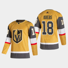 Vegas Golden Knights Peyton Krebs #18 Alternate Authentic Gold Jersey - With 2023 Stanley Cup Patch