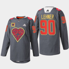 Robin Lehner Vegas Golden Knights DonorAwareness 2022 Black #90 Jersey Warm-Up