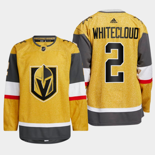 Zach Whitecloud #2 Vegas Golden Knights Gold Jersey Home Authentic - With 2023 Stanley Cup Patch