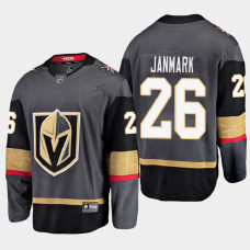 Men's Vegas Golden Knights Mattias Janmark #26 Home Black Jersey - With 2023 Stanley Cup Patch