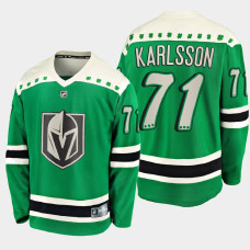 Men's Vegas Golden Knights William Karlsson #71 St. Patrick's Day Green Jersey - With 2023 Stanley Cup Patch