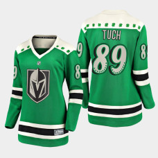 Women Vegas Golden Knights Alex Tuch St. Patrick's Day Jersey - Green - With 2023 Stanley Cup Patch