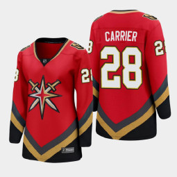 Women Vegas Golden Knights William Carrier #28 Special Edition Red Jersey - With 2023 Stanley Cup Patch
