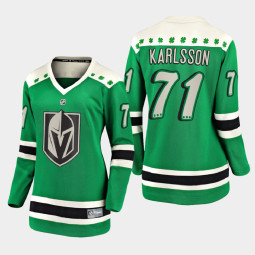 Women Vegas Golden Knights William Karlsson St. Patrick's Day Jersey - Green - With 2023 Stanley Cup Patch