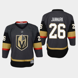 Youth Vegas Golden Knights Mattias Janmark #26 Home Jersey Black - With 2023 Stanley Cup Patch