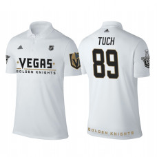 Vegas Golden Knights #89 Alex Tuch white 2018 Stanley Cup Polo Shirt