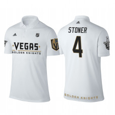 Vegas Golden Knights #4 Clayton Stoner white 2018 Stanley Cup Polo Shirt