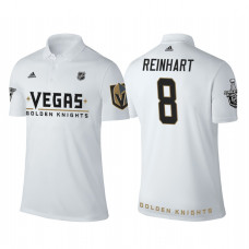 Vegas Golden Knights Griffin Reinhart white 2018 Stanley Cup Polo Shirt