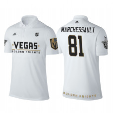 Vegas Golden Knights #81 Jonathan Marchessault white 2018 Stanley Cup Polo Shirt
