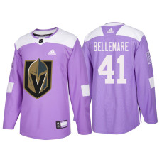 Vegas Golden Knights #41 Purple Hockey Fights Cancer Pierre-Edouard Bellemare Jersey