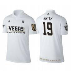 Vegas Golden Knights #19 Reilly Smith white 2018 Stanley Cup Polo Shirt