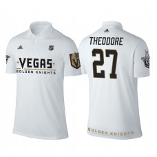Vegas Golden Knights #27 Shea Theodore white 2018 Stanley Cup Polo Shirt