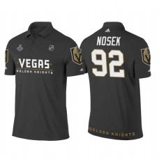 Vegas Golden Knights #92 Tomas Nosek Heather Gray 2018 Stanley Cup Final Name and Number Polo Shirt
