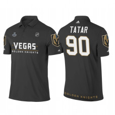 Vegas Golden Knights #90 Tomas Tatar Heather Gray 2018 Stanley Cup Final Name and Number Polo Shirt