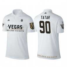 Vegas Golden Knights #90 Tomas Tatar white 2018 Stanley Cup Polo Shirt