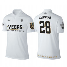 Vegas Golden Knights #28 William Carrier white 2018 Stanley Cup Polo Shirt