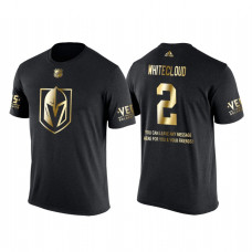 Vegas Golden Knights #2 Zach Whitecloud Gold Limited T-Shirt Black