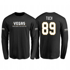 Vegas Golden Knights #89 Alex Tuch #89 Black Name And Number Long Sleeve T-Shirt