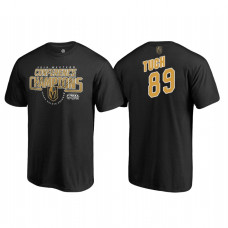 Vegas Golden Knights #89 Alex Tuch Western Conference Champions 2018 Interference Black T-Shirt