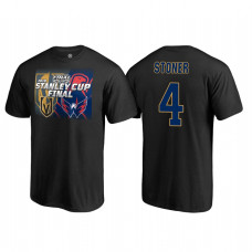 Vegas Golden Knights #4 Clayton Stoner Stanley Cup Final 2018 Dueling Odd Man Rush Name and Number Black T-shirt