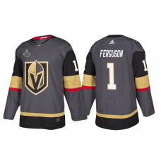 Vegas Golden Knights #1 Dylan Ferguson 2018 Stanley Cup Final Bound Patch Authentic Gray Jersey