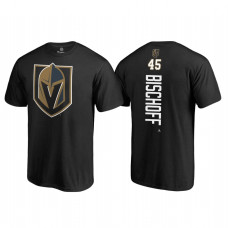 Vegas Golden Knights Jake Bischoff Black Name and Number Primary Logo Shirt 2018