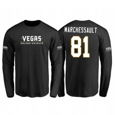 Vegas Golden Knights #81 Jonathan Marchessault #81 Black Name And Number Long Sleeve T-Shirt