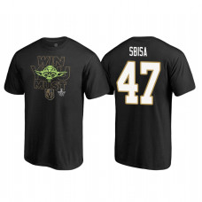 Vegas Golden Knights #47 Luca Sbisa Stanley Cup Playoffs 2018 Star Wars Win You Must Name and Number Black T-shirt