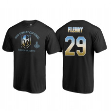 Vegas Golden Knights #29 Marc-Andre Fleury 2018 Western Conference Champion Match Penalty Name and Number T-shirt Black