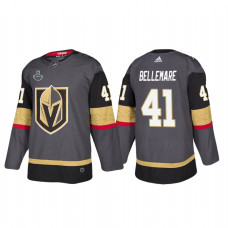 Vegas Golden Knights #41 Pierre-Edouard Bellemare 2018 Stanley Cup Final Bound Patch Authentic Gray Jersey
