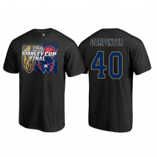 Vegas Golden Knights #40 Ryan Carpenter Stanley Cup Final 2018 Dueling Odd Man Rush Name and Number Black T-shirt