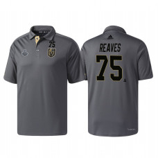 Vegas Golden Knights #75 Ryan Reaves Heather Gray 2018 Stanley Cup Final Pro Locker Room Polo Shirt