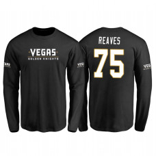Vegas Golden Knights #75 Ryan Reaves #75 Black Name And Number Long Sleeve T-Shirt
