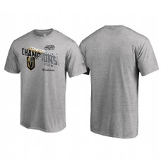 Vegas Golden Knights Western Conference Champions 2018 Locker Room Chip Pass Heather Gray T-Shirt