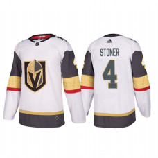 Vegas Golden Knights #4 Clayton Stoner Authentic Player White Away Jersey