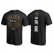 Custom Vegas Golden Knights 2018 Stanley Cup Final Name and Number Short Sleeve Black T-Shirt