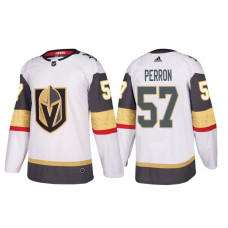 Vegas Golden Knights #57 David Perron Authentic Player White Away Jersey