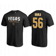 Vegas Golden Knights #56 Erik Haula 2018 Stanley Cup Final Goes Gold Name and Number Black T-Shirt