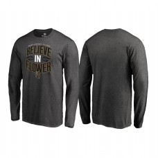 Vegas Golden Knights Heather Gray Hometown Collection Believe in Flower Long Sleeve T-Shirt