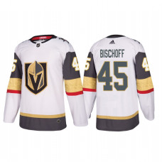 Vegas Golden Knights #45 Jake Bischoff Authentic Player White Away Jersey