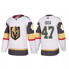 Vegas Golden Knights #47 Luca Sbisa Authentic Player White Away Jersey