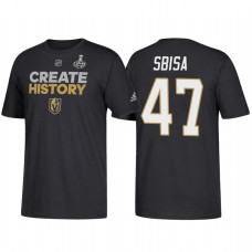 Vegas Golden Knights #47 Luca Sbisa 2018 Stanley Cup Final Create History Black T-Shirt